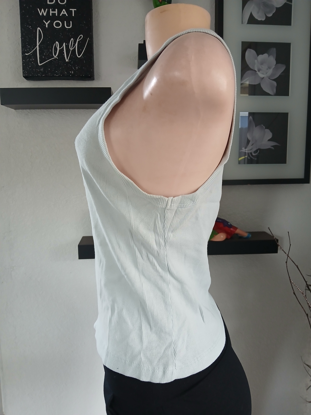Miami Beach Bum Ribbed Tank Top in Light Sage - Picture 5 of 6